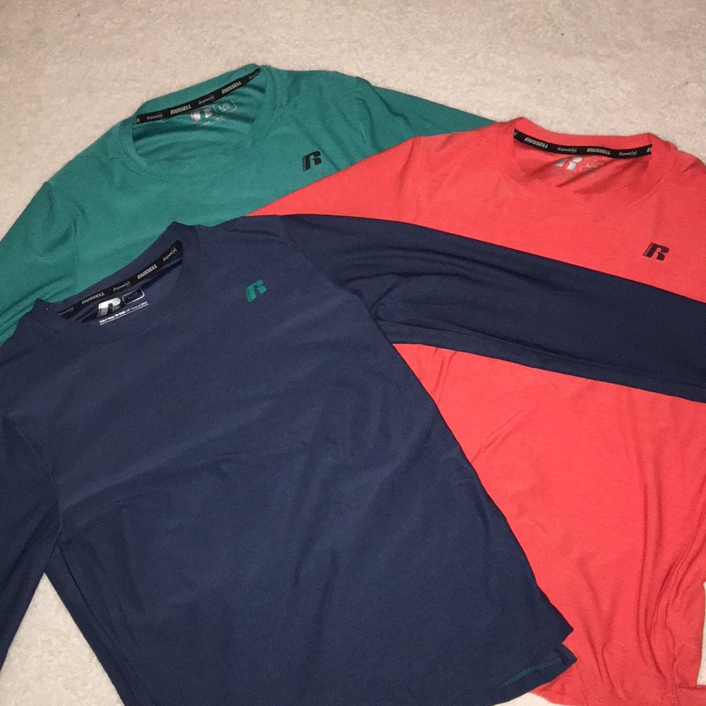 Three Russell Athletic long sleeve set